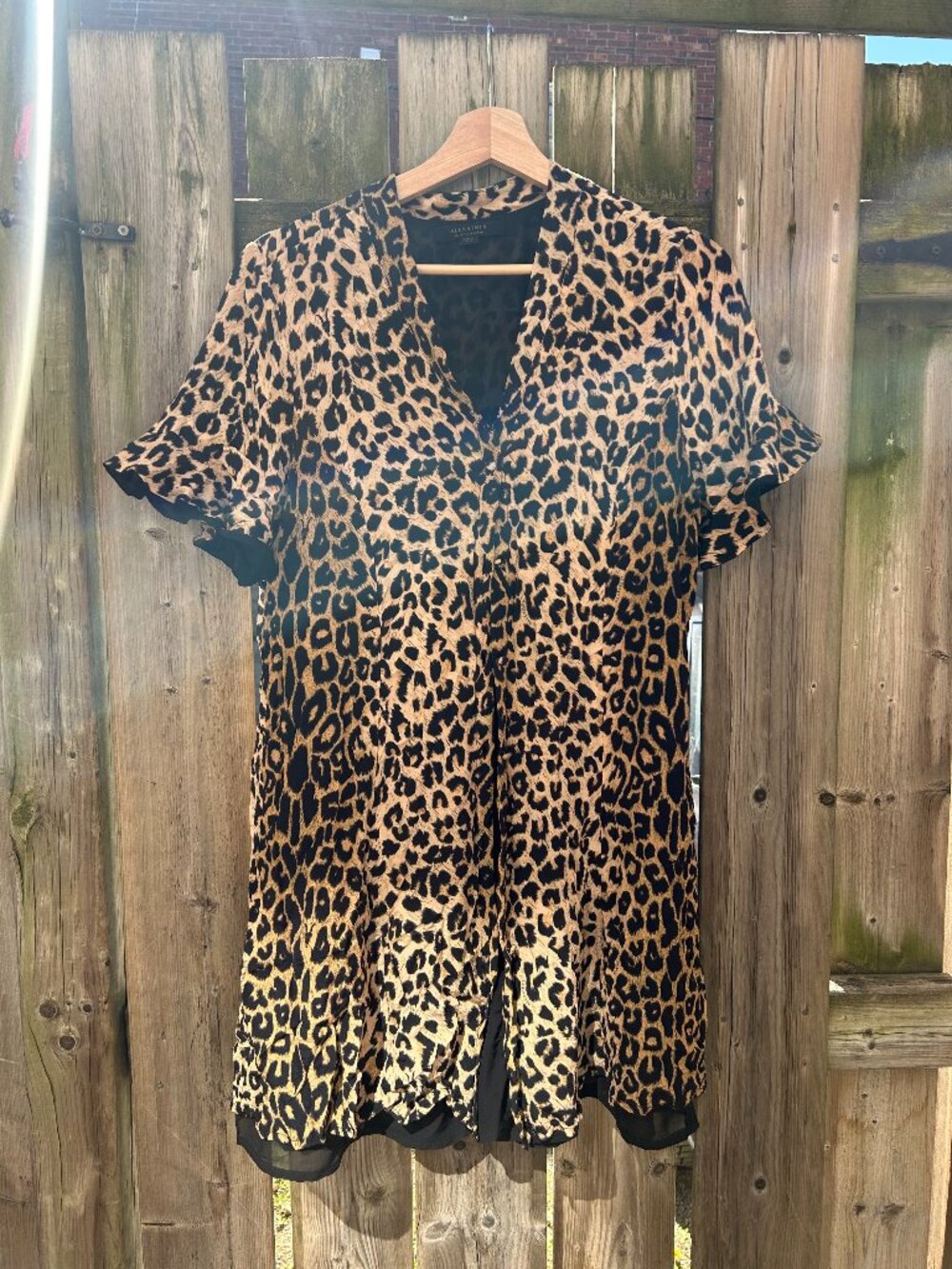 ALLSAINTS Fay Leopard Print Mini Dress